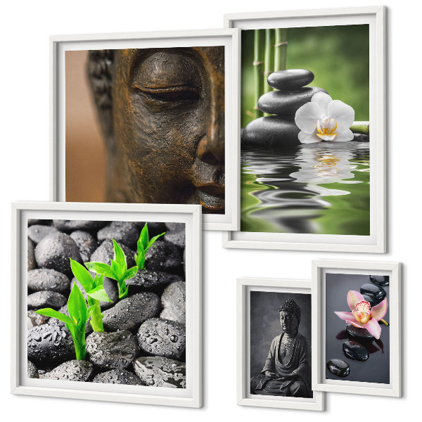 Decorațiune de perete set tablouri Atmosferă zen relaxantă