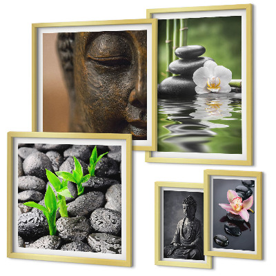 Decorațiune de perete set tablouri Atmosferă zen relaxantă