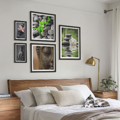 Decorațiune de perete set tablouri Atmosferă zen relaxantă