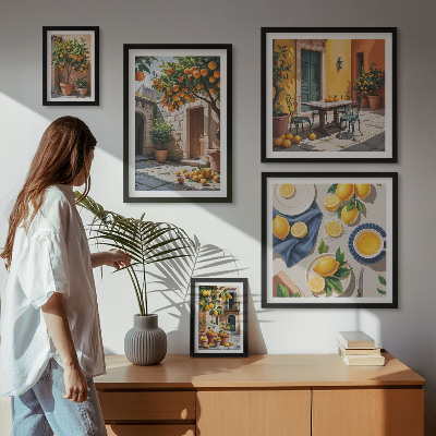 Decorațiune de perete set tablouri Citrice în grădini