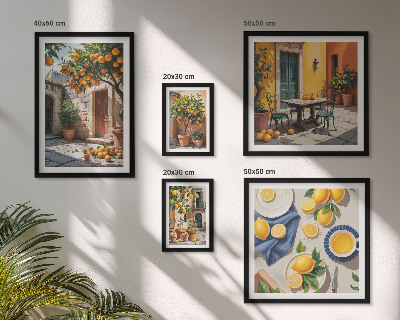 Decorațiune de perete set tablouri Citrice în grădini