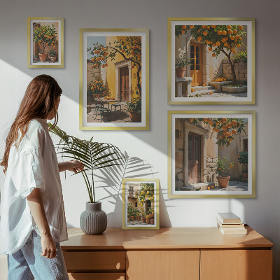 Decorațiune de perete set tablouri Citrice în grădini