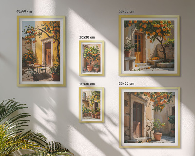 Decorațiune de perete set tablouri Citrice în grădini