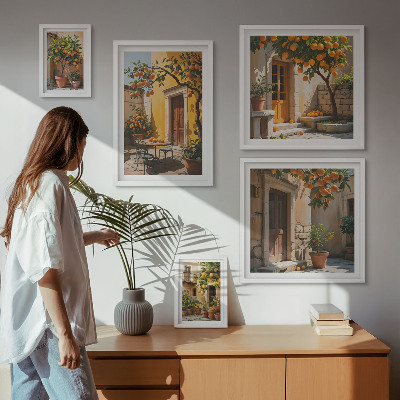 Decorațiune de perete set tablouri Citrice în grădini