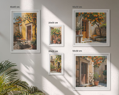 Decorațiune de perete set tablouri Citrice în grădini