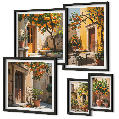 Decorațiune de perete set tablouri Citrice în grădini