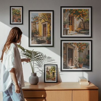 Decorațiune de perete set tablouri Citrice în grădini