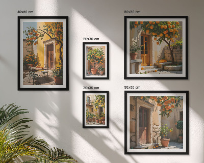 Decorațiune de perete set tablouri Citrice în grădini