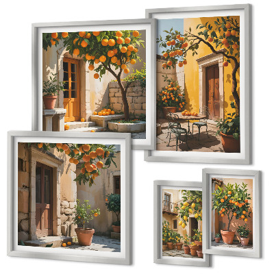 Decorațiune de perete set tablouri Citrice în grădini