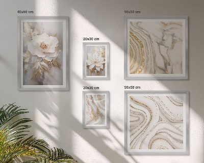 Polyptic înrămat Motive florale abstracte, eleganță