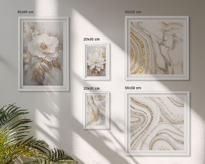 Polyptic înrămat Motive florale abstracte, eleganță