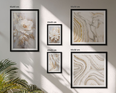 Polyptic înrămat Motive florale abstracte, eleganță