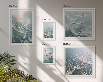 Decorațiune de perete set tablouri Plante minimaliste cu picături de rouă