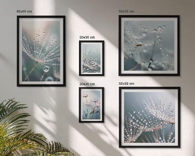 Decorațiune de perete set tablouri Plante minimaliste cu picături de rouă