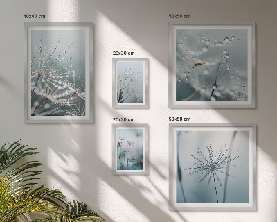 Decorațiune de perete set tablouri Picături de apă pe plante