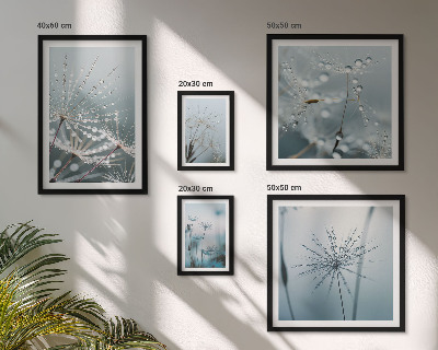Decorațiune de perete set tablouri Picături de apă pe plante