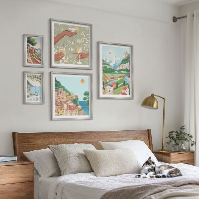 Decorațiune de perete set tablouri Peisaje fermecătoare pentru relaxare