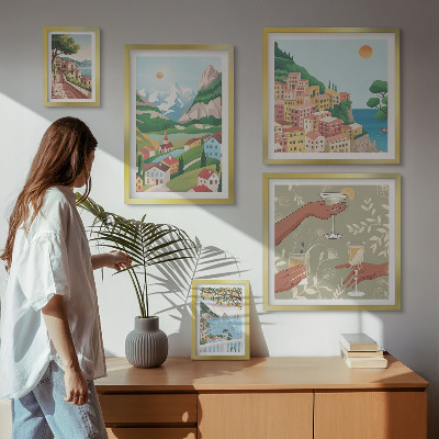 Decorațiune de perete set tablouri Peisaje fermecătoare pentru relaxare