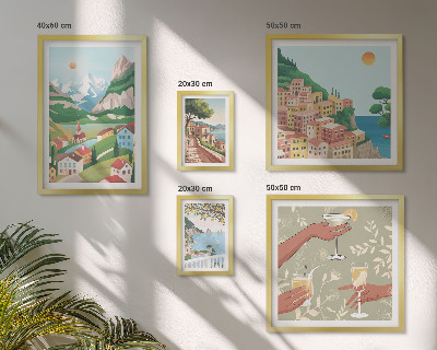 Decorațiune de perete set tablouri Peisaje fermecătoare pentru relaxare