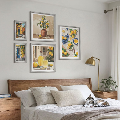 Decorațiune de perete set tablouri Idei mediteraneene cu lămâie