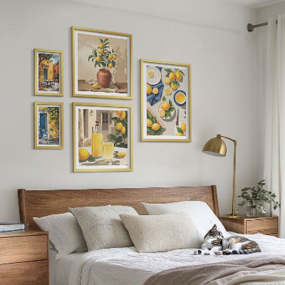 Decorațiune de perete set tablouri Idei mediteraneene cu lămâie