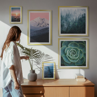 Decorațiune de perete set tablouri Peisaje munți mare boho