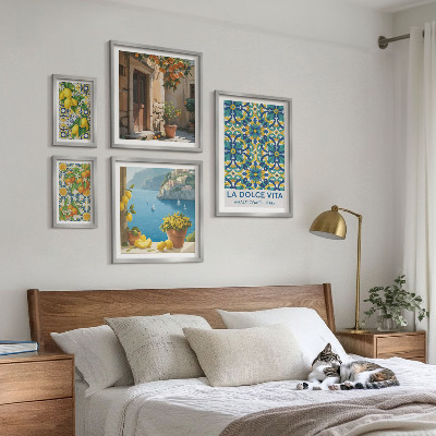 Decorațiune de perete set tablouri Flori de citrice italiene din Amalfi