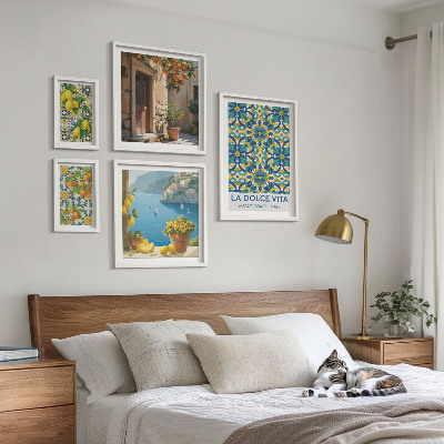 Decorațiune de perete set tablouri Flori de citrice italiene din Amalfi