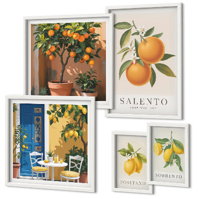 Decorațiune de perete set tablouri Stil rustic italian fructat