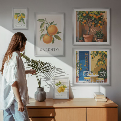 Decorațiune de perete set tablouri Stil rustic italian fructat
