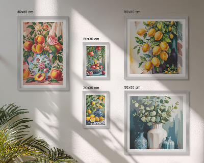 Polyptic înrămat Compoziții florale fructate