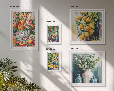 Polyptic înrămat Compoziții florale fructate