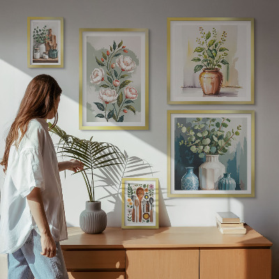 Decorațiune de perete set tablouri Decorațiuni elegante de bucătărie cu plante