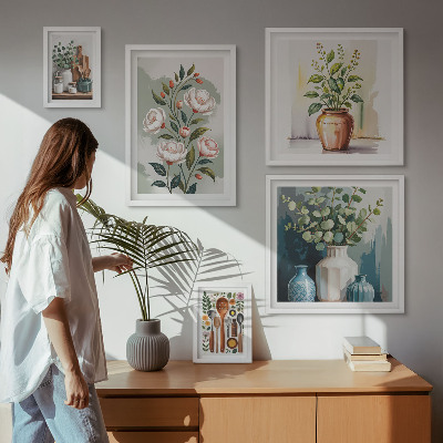 Decorațiune de perete set tablouri Decorațiuni elegante de bucătărie cu plante