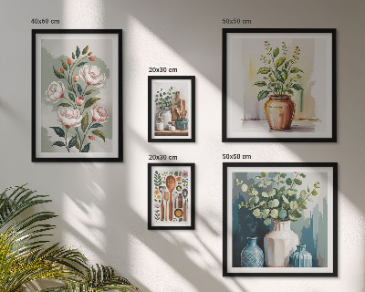 Decorațiune de perete set tablouri Decorațiuni elegante de bucătărie cu plante