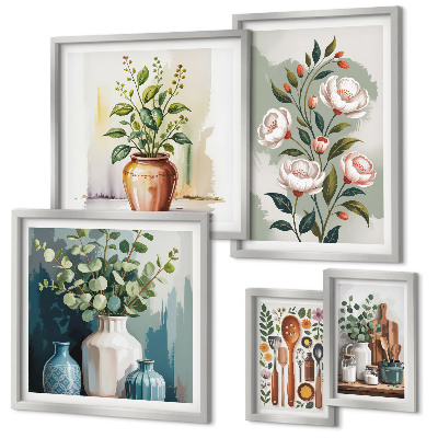 Decorațiune de perete set tablouri Decorațiuni elegante de bucătărie cu plante