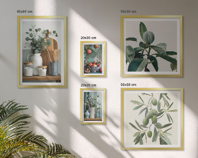 Decorațiune de perete set tablouri Plante scandinave naturale