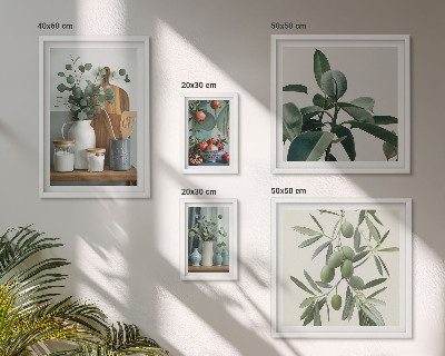 Decorațiune de perete set tablouri Plante scandinave naturale