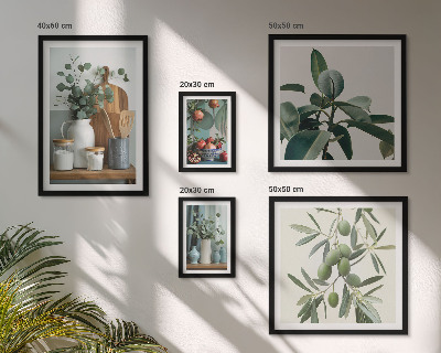 Decorațiune de perete set tablouri Plante scandinave naturale