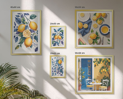 Polyptic înrămat Bucătărie provensală cu citrice