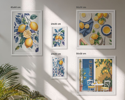 Polyptic înrămat Bucătărie provensală cu citrice