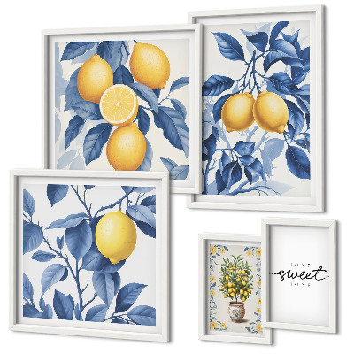 Decorațiune de perete set tablouri Accente rustice de lămâie