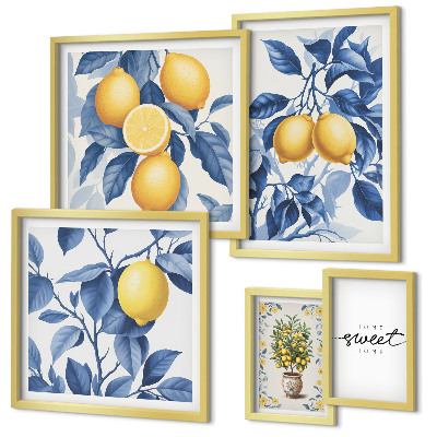 Decorațiune de perete set tablouri Accente rustice de lămâie