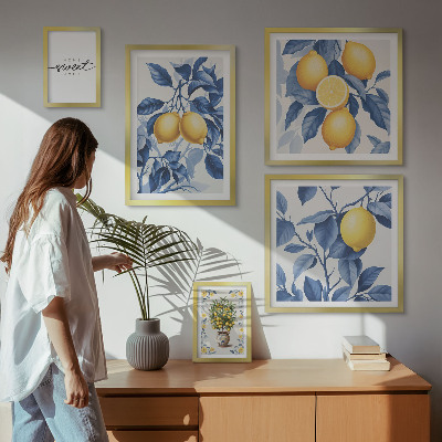 Decorațiune de perete set tablouri Accente rustice de lămâie