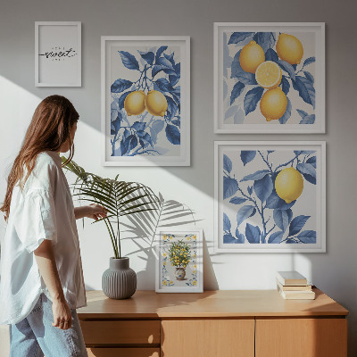 Decorațiune de perete set tablouri Accente rustice de lămâie