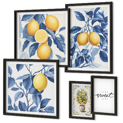 Decorațiune de perete set tablouri Accente rustice de lămâie
