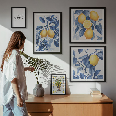 Decorațiune de perete set tablouri Accente rustice de lămâie