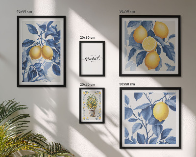 Decorațiune de perete set tablouri Accente rustice de lămâie