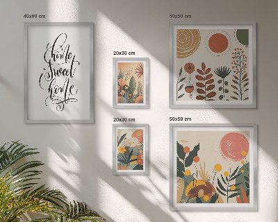Polyptic înrămat Decorațiuni elegante din plante