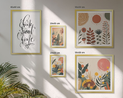 Polyptic înrămat Decorațiuni elegante din plante